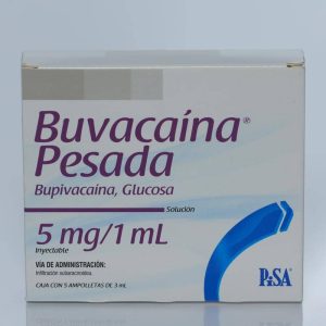Buvacaína Pesada (Bupivacaína / Glucosa 5 mg / 1 mL)