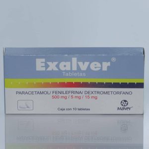Exalver (Paracetamol / Fenilefrina / Dextrometorfano 500 mg / 5 mg / 15 mg)
